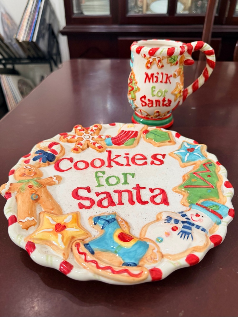 Giftco Inc. 2pc set Cookie for Santa Plate & Milk for Santa mug